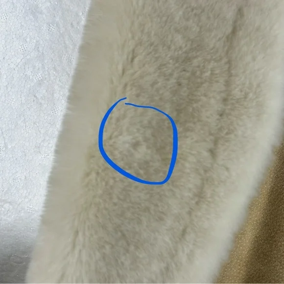 Vintage Leather Penny Lane Style Coat M Faux Fur Boho Daisy Jones Statement - Picture 16 of 16